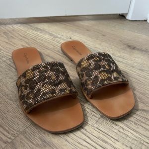 Cheetah Slide Sandals